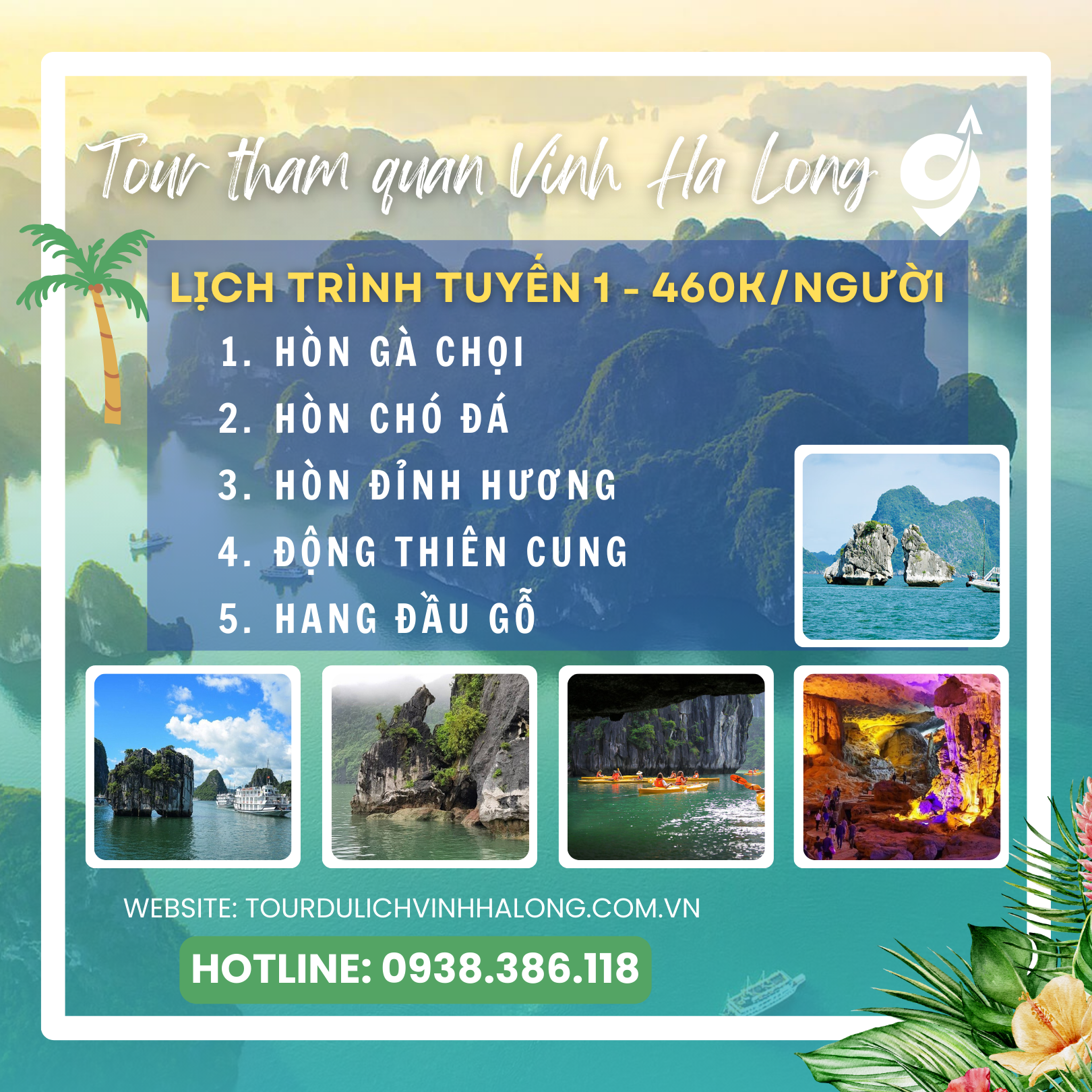 Lịch trình tuyến 1 Vịnh Hạ Long